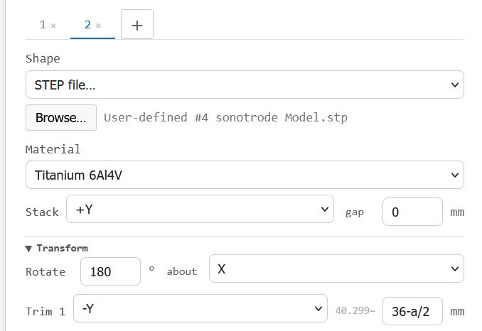 Geometry setup for split-recombine tuning