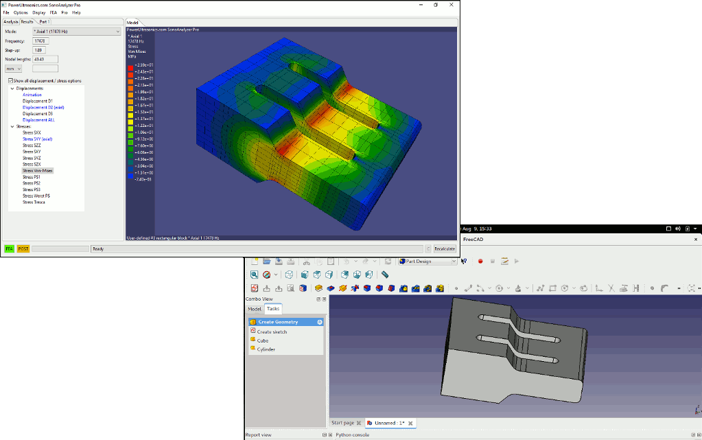 From SonoAnalyzer geometry create a STEP file to import into any CAD system